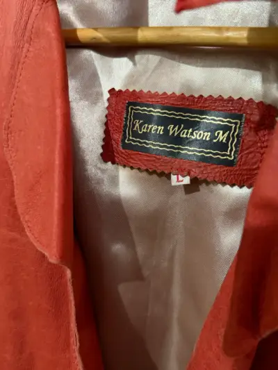 Abrigo largo rojo Karen Watson para mujer - miniatura 1