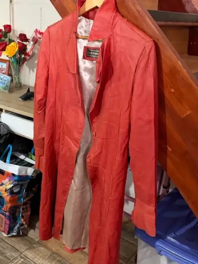 Abrigo largo rojo Karen Watson para mujer - miniatura 3