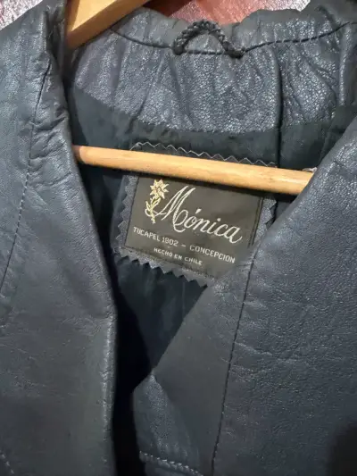 Chaqueta de cuero negra Mónica para mujer - miniatura 2