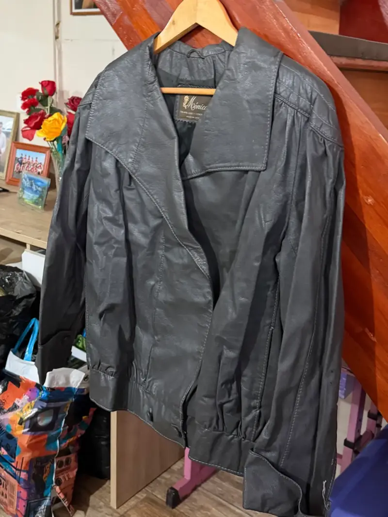 Chaqueta de cuero negra Mónica para mujer - 3