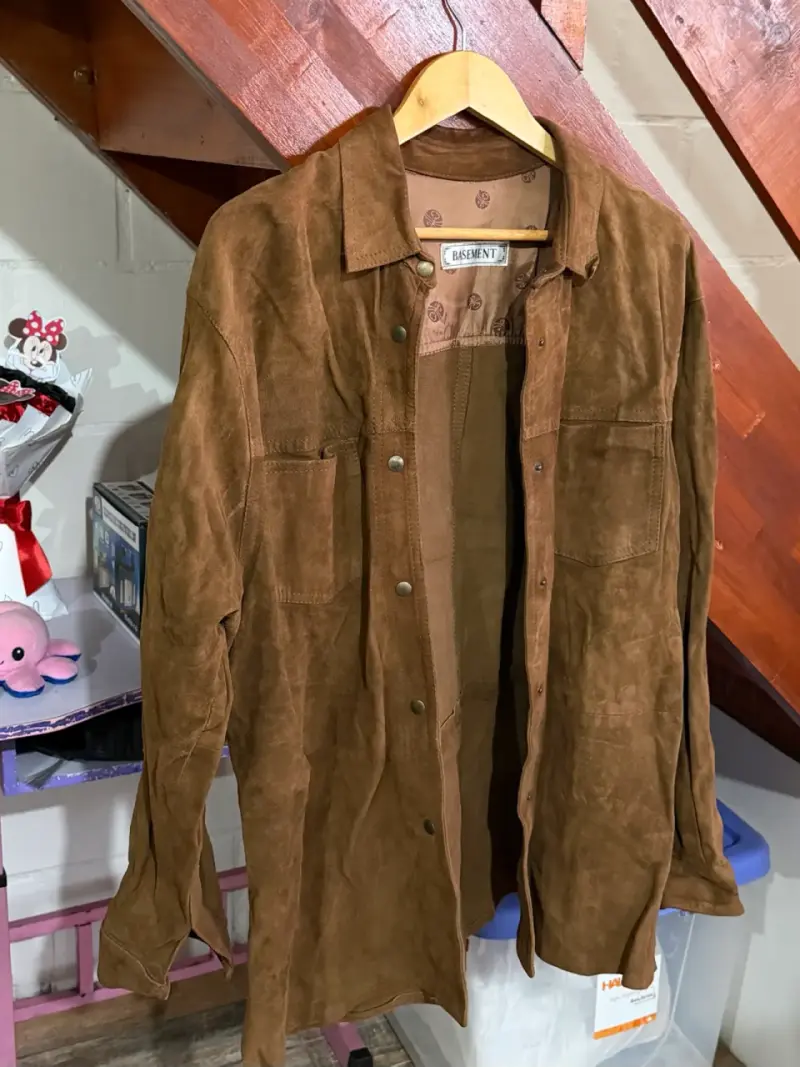 Chaqueta de gamuza marrón Basement para hombre - 2