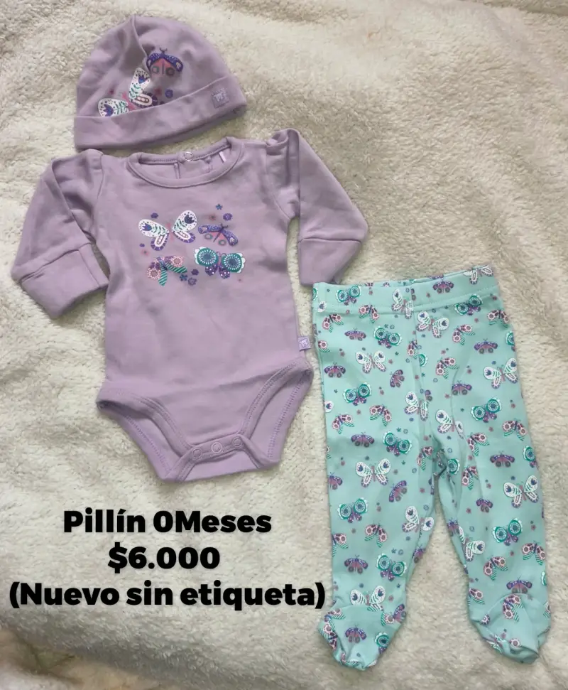 Conjunto de bebé Pilín 0 meses mariposas