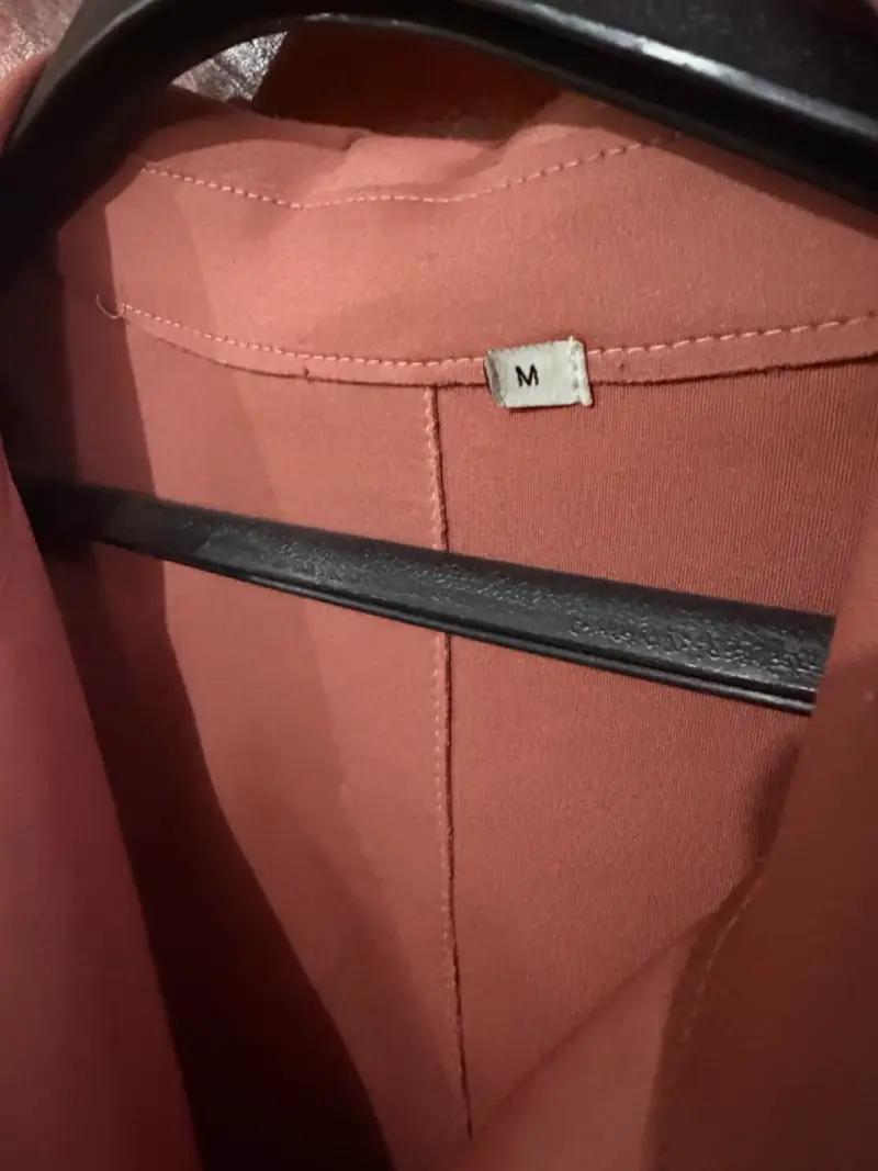 Chaqueta de gamuza rosa para mujer talla M - 3