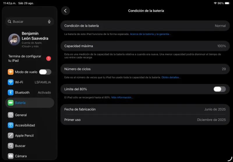 iPad A16, Apple Pencil USB-C, teclado, funda, mica - 5