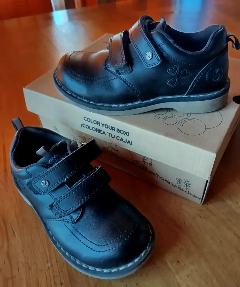 Zapatos escolares n 30 para niña con velcro - 1