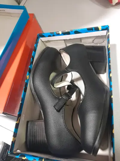 Zapatos de baile flamenco negros con tacón - miniatura 1