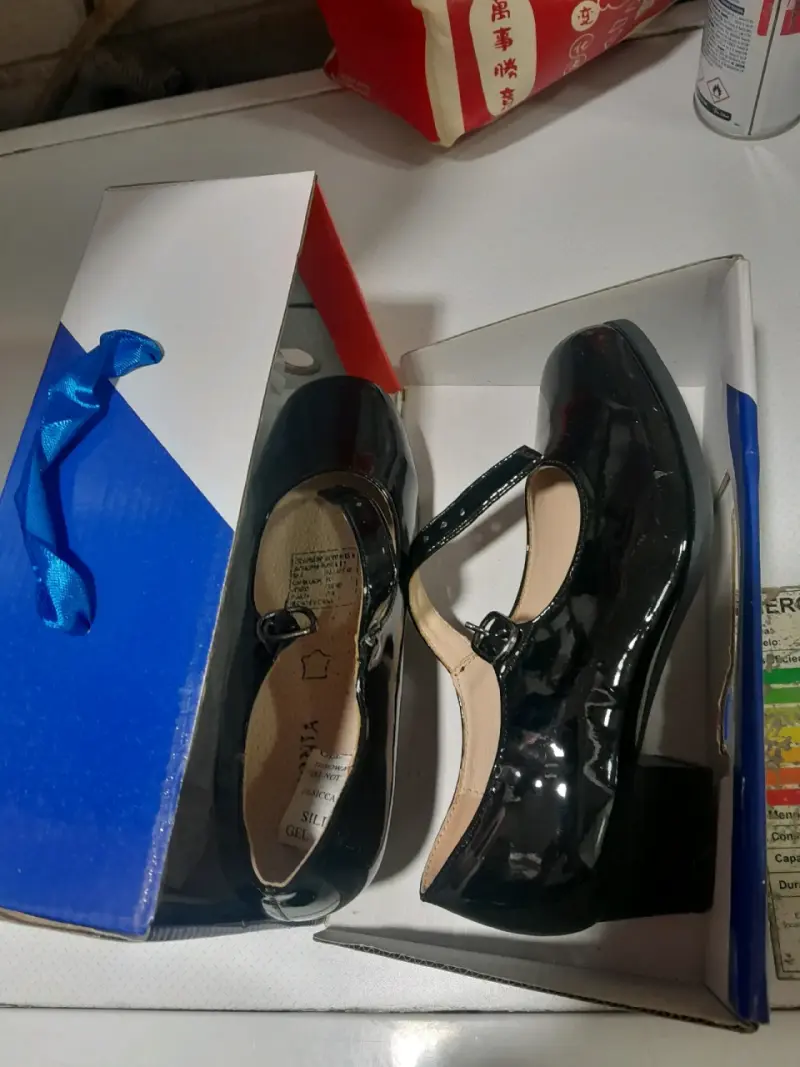 Zapatos de baile flamenco negros con tacón - 6