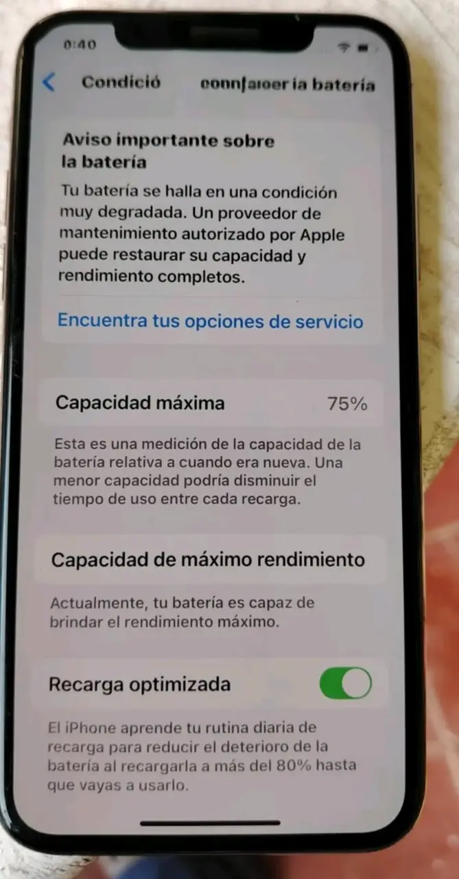 iPhone con batería degradada en buen estado - 2