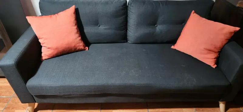 Sofá de tela gris oscuro - 1