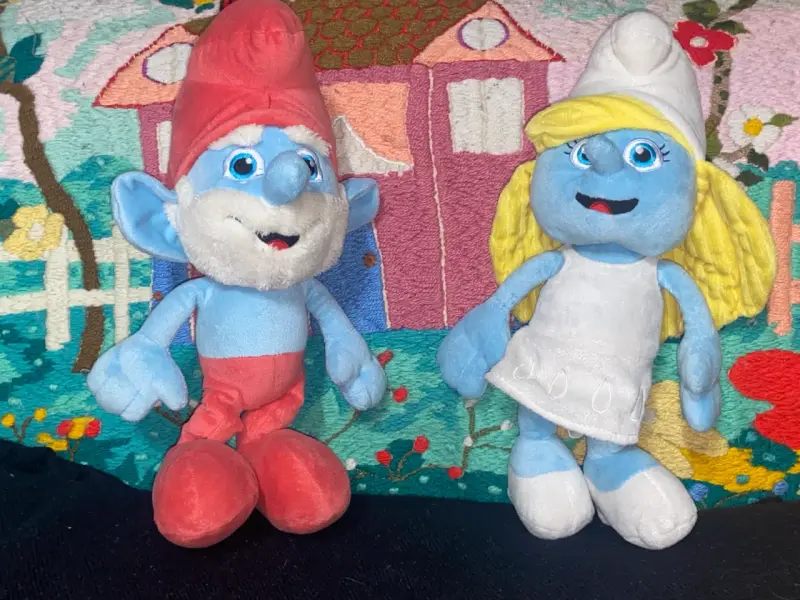 Peluches de Los Pitufos Papá Pitufo y Pitufina - 2
