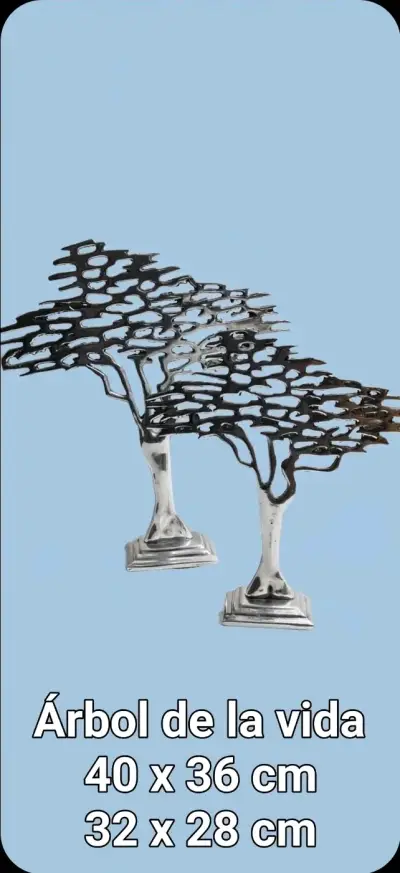Decoración de Metal Árbol de la Vida y Bailarinas - miniatura 1