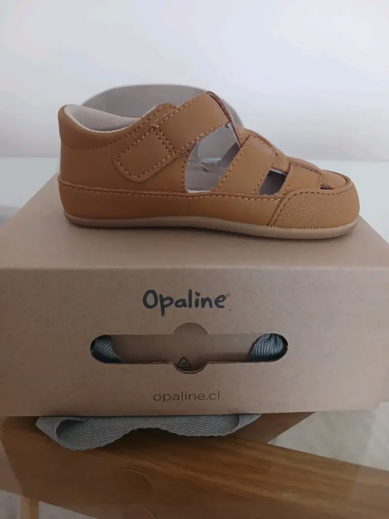 Sandalias de cuero para niño Opaline color camel - 1