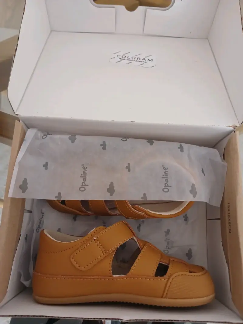 Sandalias de cuero para niño Opaline color camel - 2