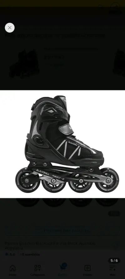 Patines en línea Blackbull ajustables negros - miniatura 3