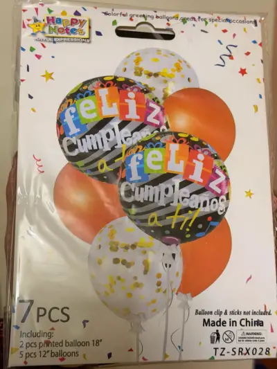 Set de Globos de Cumpleaños 'Feliz Cumpleaños'7 Pi - miniatura 1