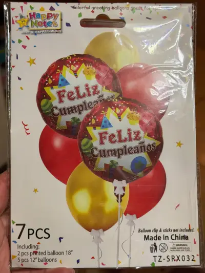 Set de Globos de Cumpleaños 'Feliz Cumpleaños'7 Pi - miniatura 2