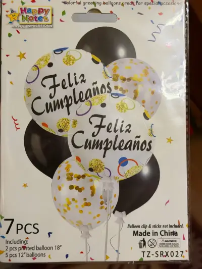Set de Globos de Cumpleaños 'Feliz Cumpleaños'7 Pi - miniatura 3
