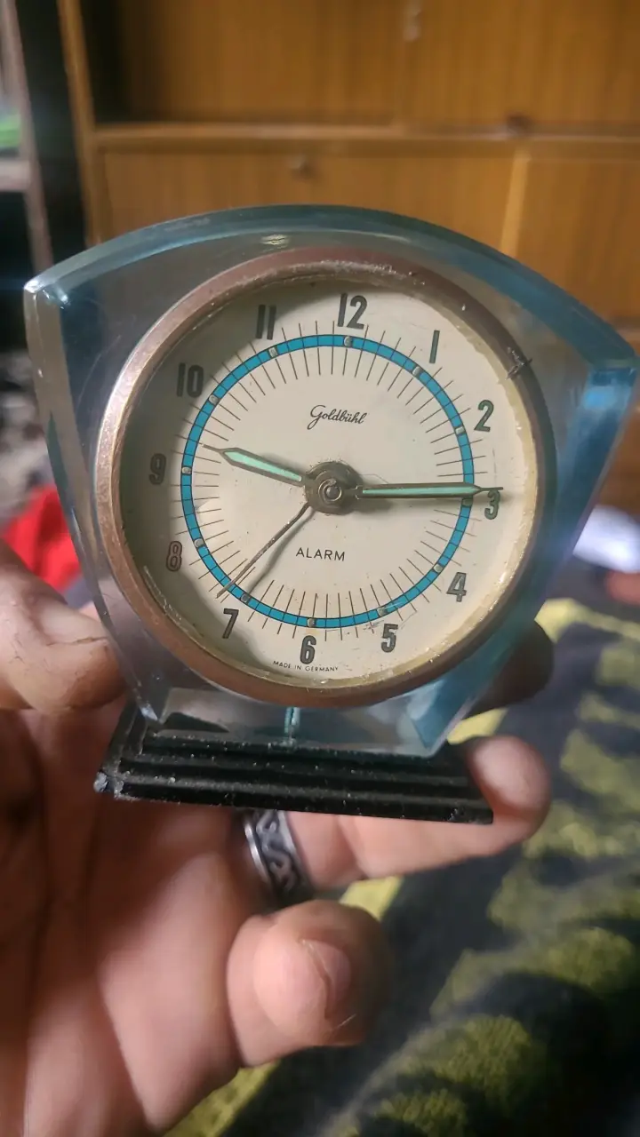 Reloj despertador vintage Godinat azul - 2