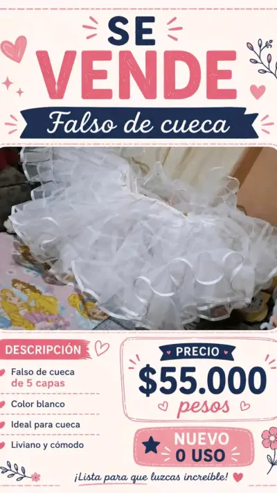 Falso de cueca blanco de 5 capas nuevo - miniatura 1