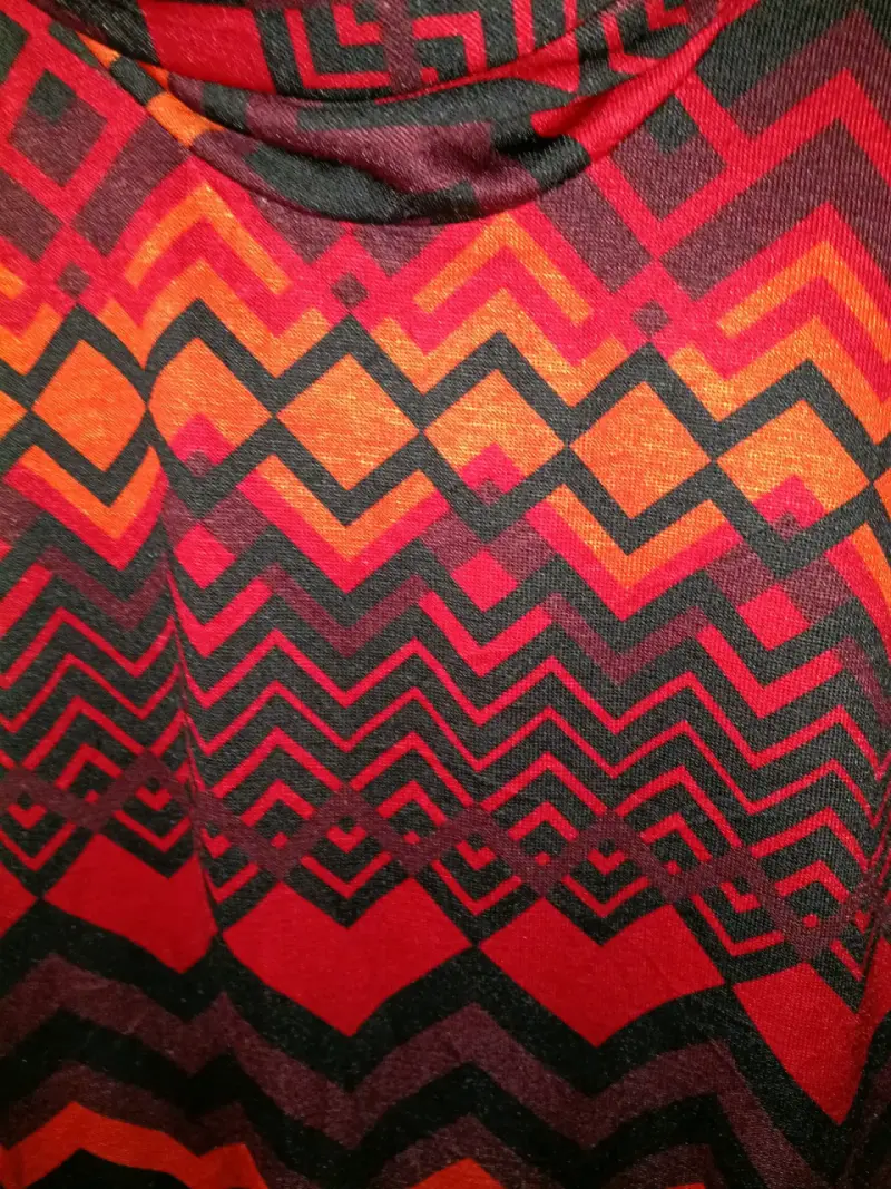 Vestido estampado zigzag colores cálidos - 2