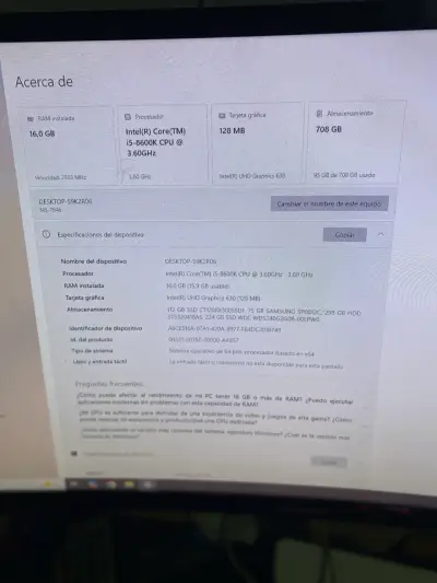 PC Gamer Gamdias con Intel Core i5 y 16GB RAM - miniatura 4
