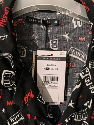 Camisa estampada negra Fashion Spark talla M - miniatura 2