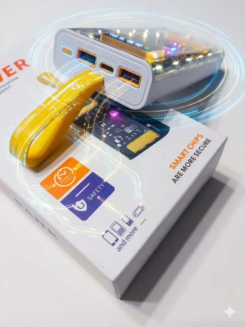 Power bank con soporte multi-dispositivo y luces LED - 2