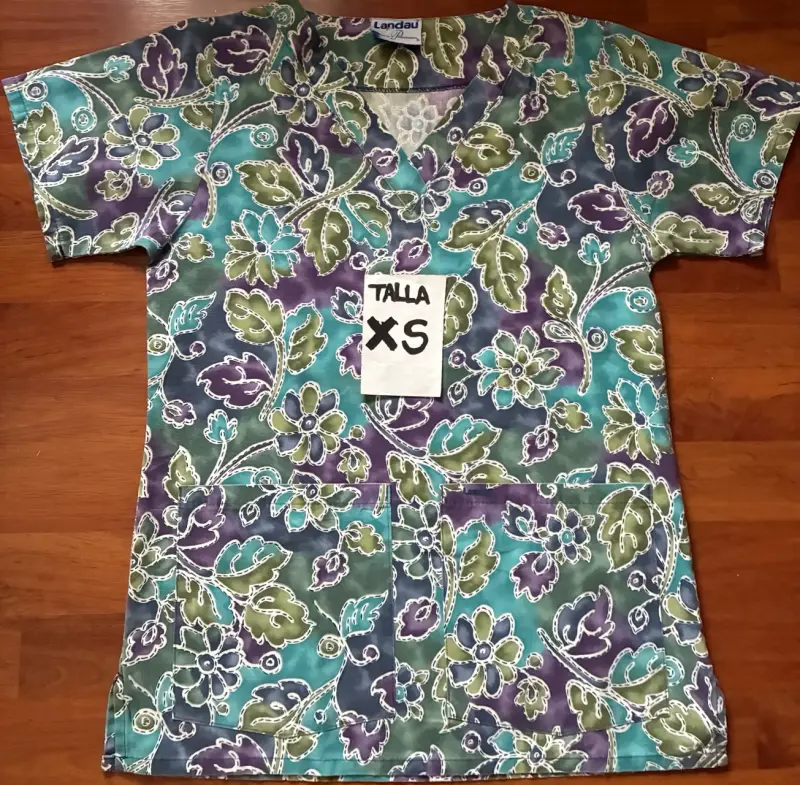 Blusas médicas estampadas talla XS - 6