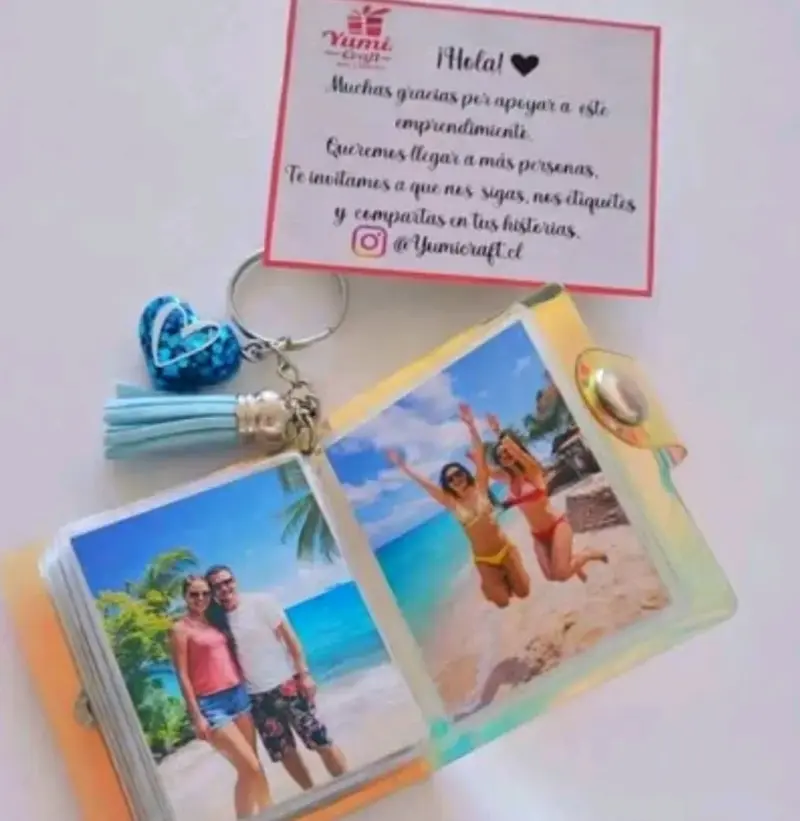 Álbum mini llavero personalizado 15 fotos 5x6cm 💕 - 1