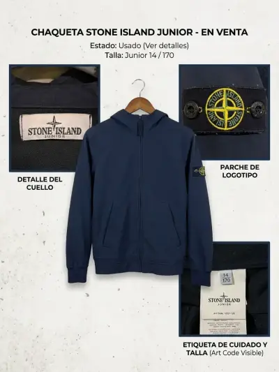 Chaqueta Stone Island Junior Azul Marino - miniatura 1