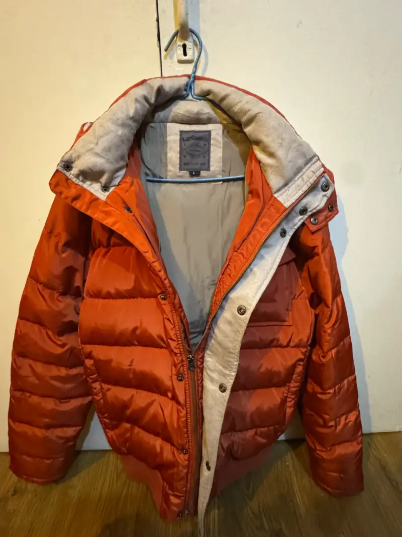 Chaqueta acolchada naranja Lee Cooper con capucha - 1