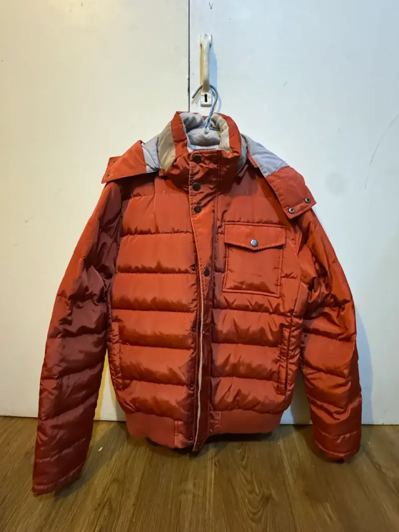 Chaqueta acolchada naranja Lee Cooper con capucha - 4
