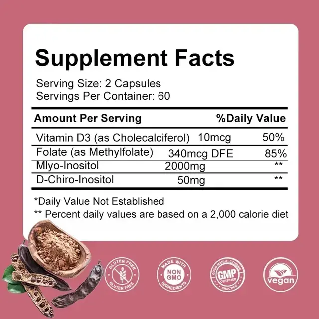 Suplemento Myo & D-Chiro Inositol ByurWill 120 Cáp - 1