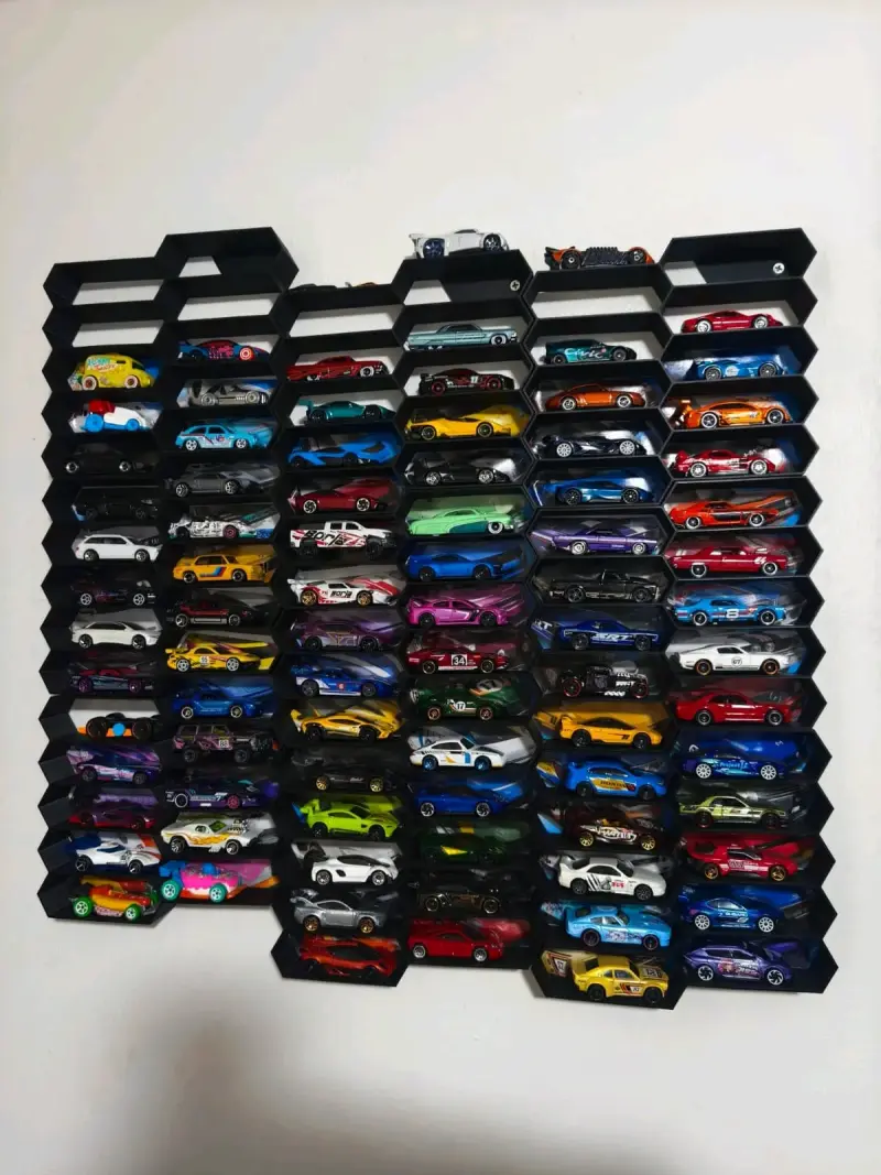 Estante para autos de juguete en forma de panal - 4