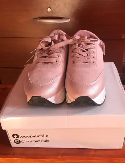 Zapatillas rosadas Todopiel plataforma - miniatura 2
