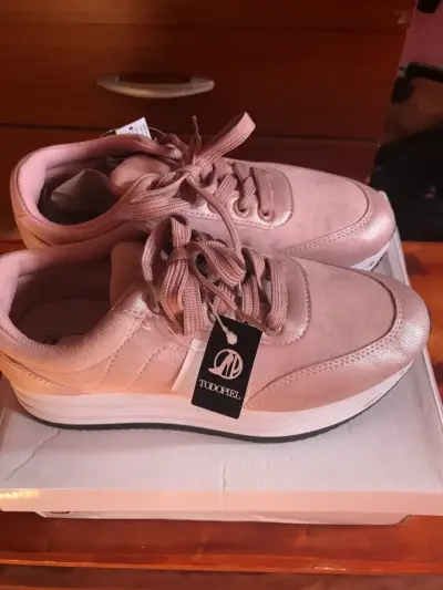 Zapatillas rosadas Todopiel plataforma - miniatura 3