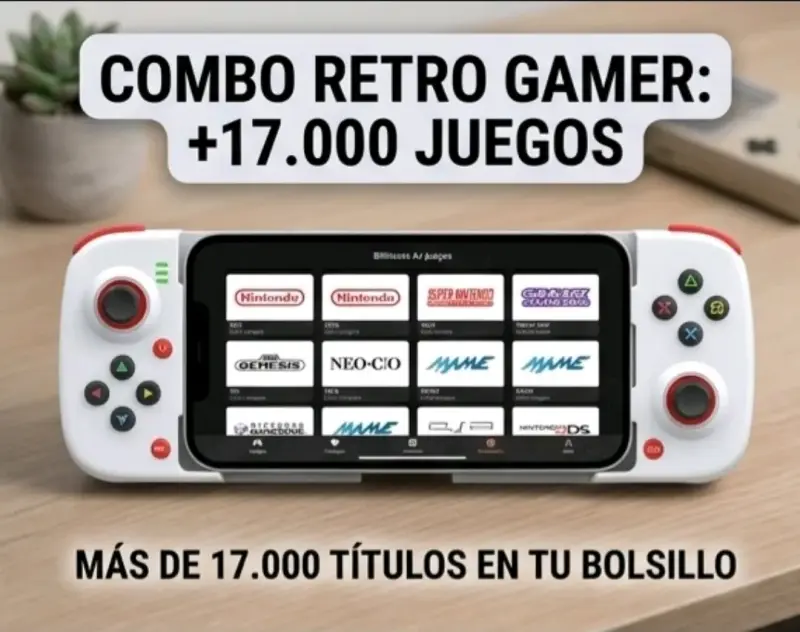 Combo Joystick Bluetooth + 17 mil Juegos Celular - 1