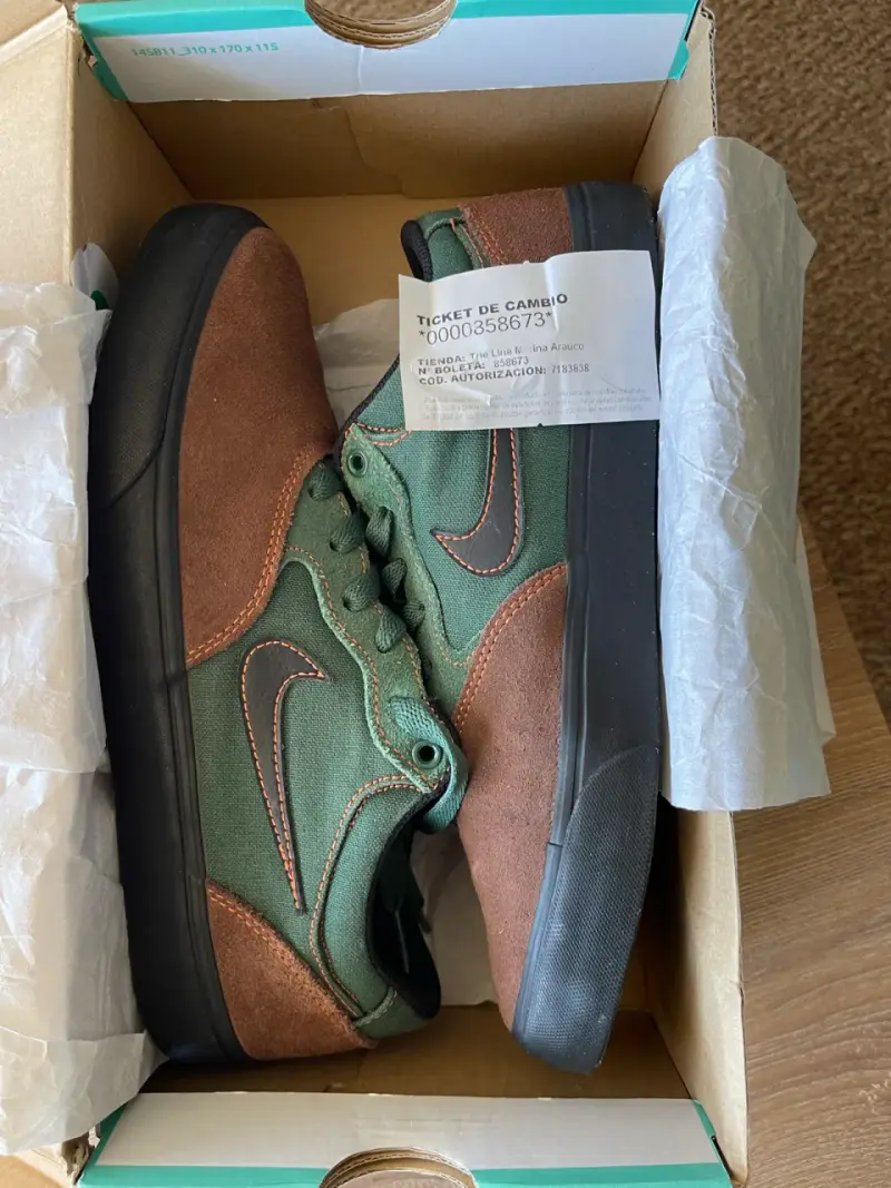 Zapatillas Nike SB Chron 2 Verde y Marrón - 3