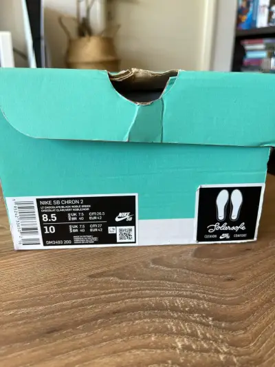 Zapatillas Nike SB Chron 2 Verde y Marrón - miniatura 4