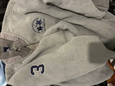 Chaqueta de lana gris La Martina con bordado - miniatura 2