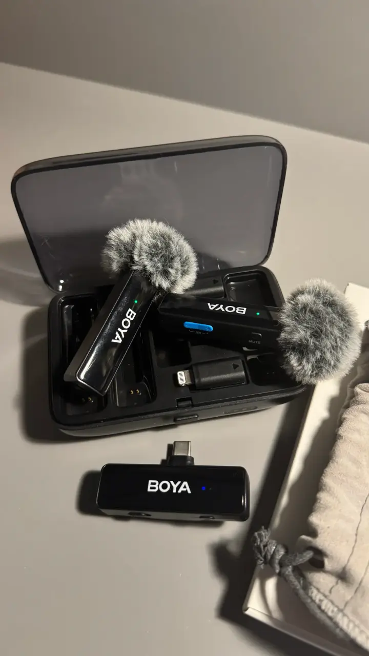 Micrófono inalámbrico BOYA con accesorios - 2