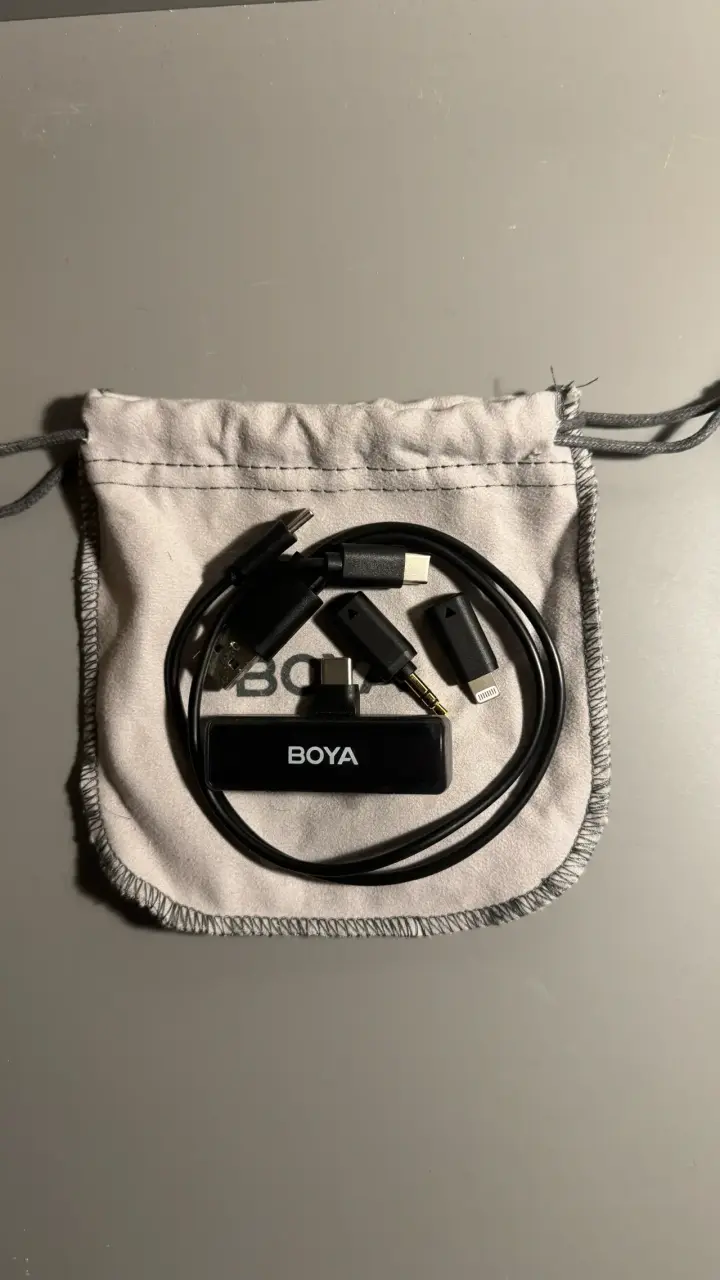Micrófono inalámbrico BOYA con accesorios - 5