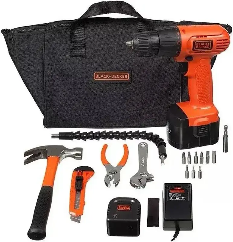 Taladro Inalámbrico Black+Decker 12V + Accesorios - 1