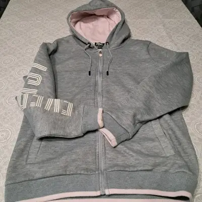 Poleron Everlast mujer gris rosado - miniatura 1