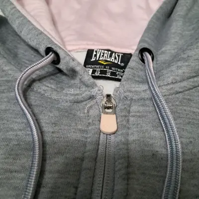 Poleron Everlast mujer gris rosado - miniatura 2