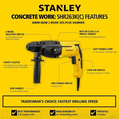 Rotomartillo Stanley 800W con Maletín - miniatura 2
