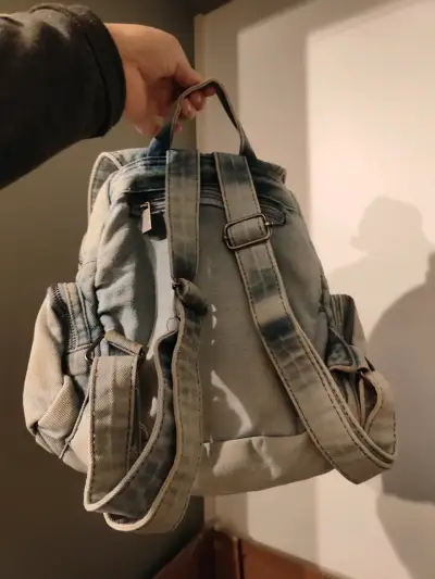 Mochila de lona jeans con bolsillos Umbrale - miniatura 2