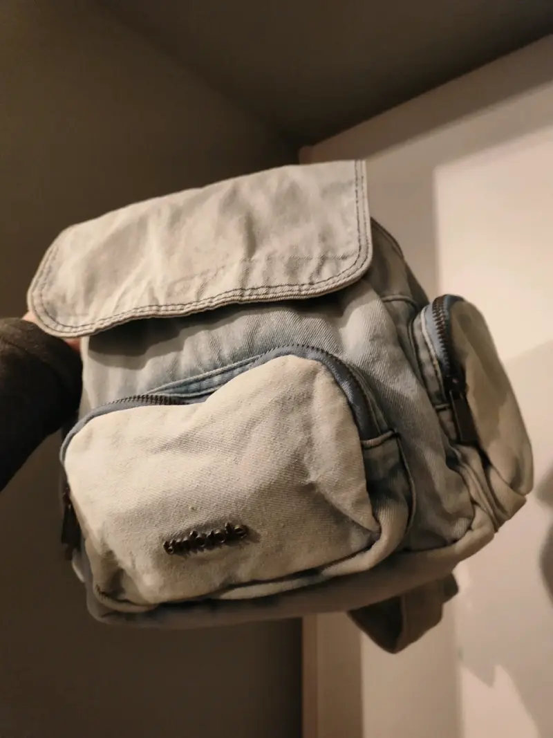 Mochila de lona jeans con bolsillos Umbrale - 5