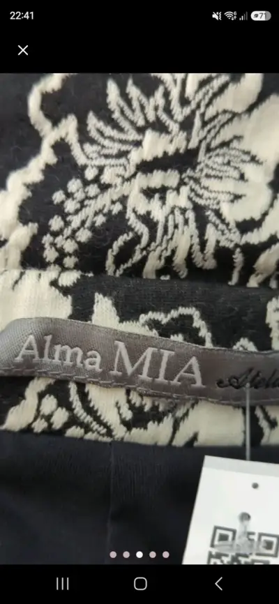 Falda corta estampada en blanco y negro Alma MIA - miniatura 1