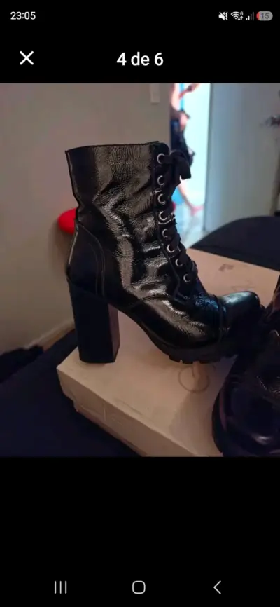 Botines Exotica de charol negro - miniatura 4